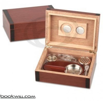 Bookwill Humidor Giftset - Kersen/Zwart Bookwill Humidor Giftset - Kersen/Zwart